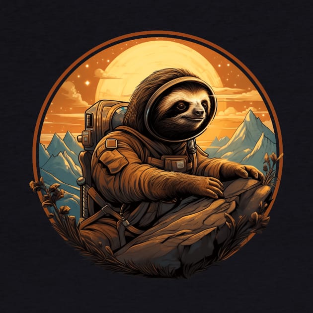 Sloth Explorer Space Adventurer by MetaBrush